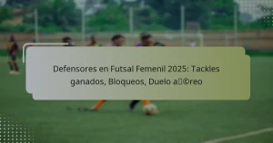 Defensores en Futsal Femenil 2025: Tackles ganados, Bloqueos, Duelo aéreo